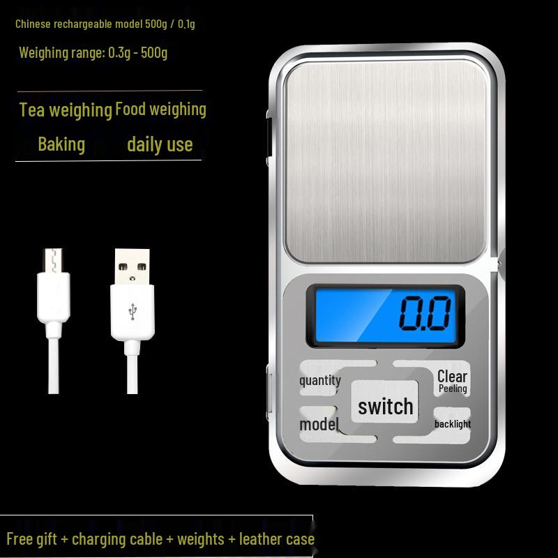 High-Precision Portable Kitchen Scale for Jewelry, Baking, Tea, Bird's Nest - Gram Weight Electronic Scale