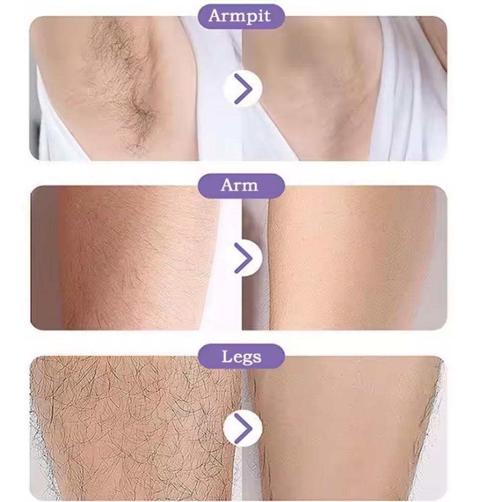 Crystal Physical Hair Depilation Eraser Skleněný odstraňovač chloupků Bezbolestný epilátor Snadné čištění Opakovaně použitelný depilační nástroj pro péči o tělo