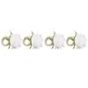 4PCS Rose Napkin Ring Simulated Plastic Reusable Vine Design Napkin Holder Ring for Restaurant