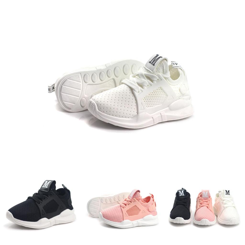 New Kids Boy Girl Fashion Shoes With Breathable Mesh Material And Non-slip Rubber Sole