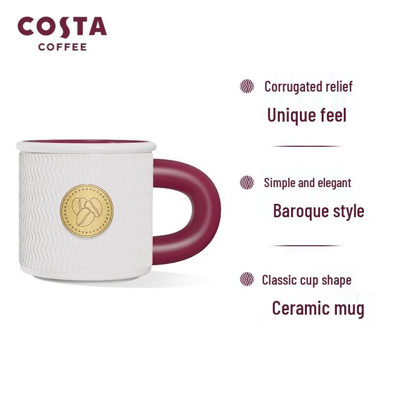 COSTA Ceramic Mug with Lid and Tea Infuser