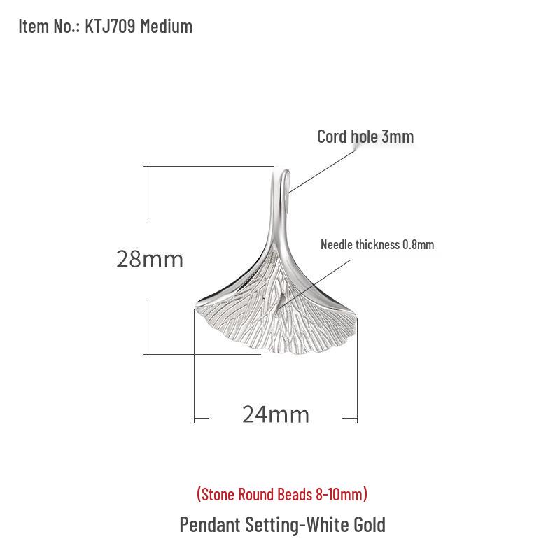 

Maple Leaf Sterling Silver Pendant with Amber Beeswax Inlay for 12-14mm Round Beads 925 Sterling Silver