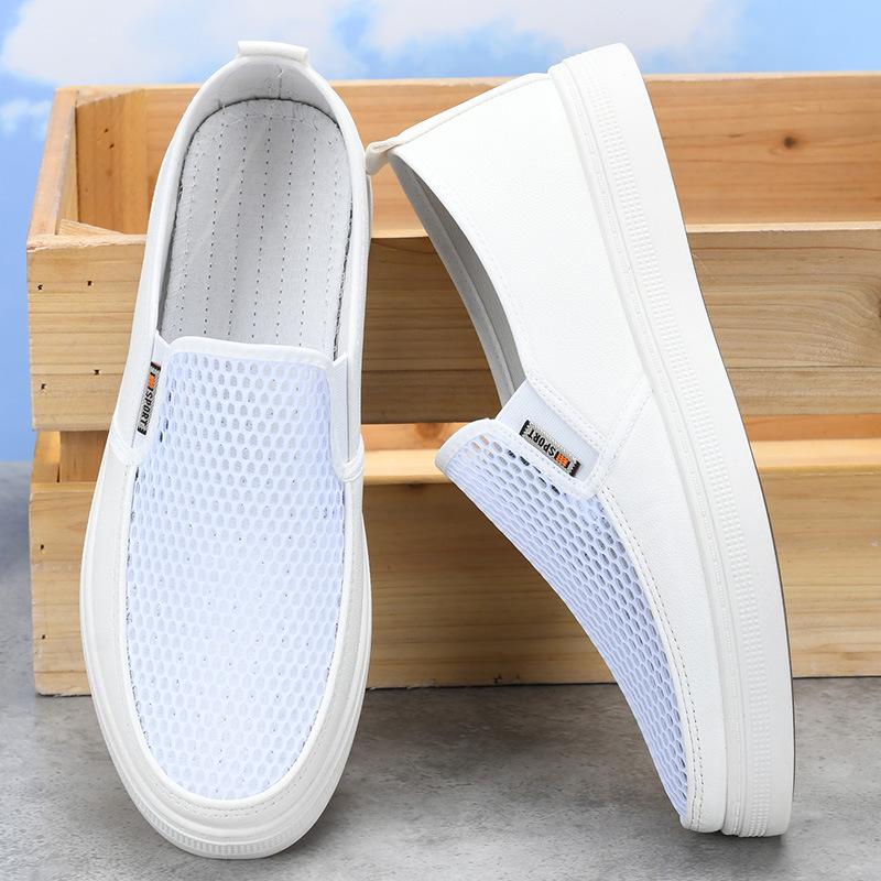 Men's 2025 Breathable Mesh Slip-on Shoes: Lightweight Summer Walking & Driving Footwear