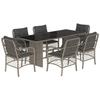VidaXL Garden Dining Set with Cushions 7 Pcs, Patio Table and Chair, Patio Furniture, Outdoor Furniture, 3212066