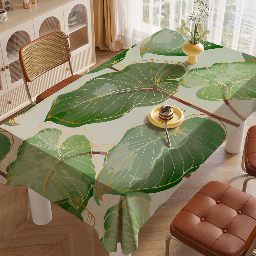 Vintage Tropische Botanische Kunst Tafelkleed voor Thuis - Waterdicht, Vlekbestendig, Rechthoekig Voor Eetkamer Decor & Accessoires 100x140cm