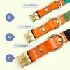 Customized Personalized Nylon Leather Dog Collar with Pet ID Tag 5ft Walking Leash Rope Set for Pug And Other Breeds