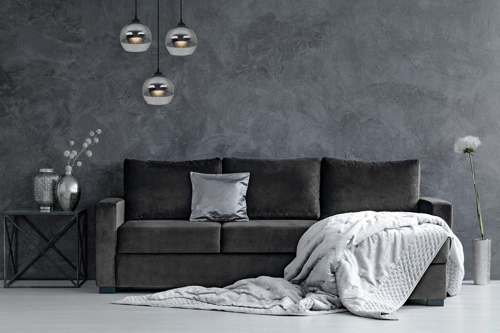 ELEGANT HÄNGENDE LAMPE, GLASLAMPE, CHROM LED