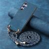 For Samsung Galaxy A54 5G Retro Leather Phone Back Cover with Adjustable Strap