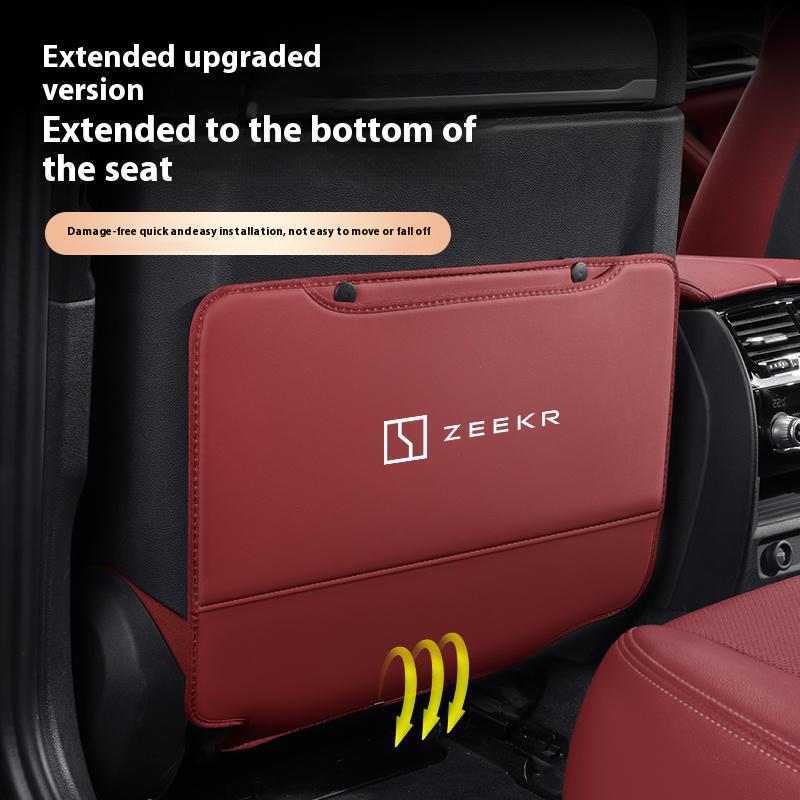 Car Seat Back Protection Anti-Kick Pad Rear Seat Storage Bag For ZEEKR 001 007 009 001FR 007GT X MIX 7X 9X Auto Accessories