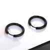 Cross Black Stainless Steel Hoop Earrings - Versatile Hip Hop Style Ear Studs