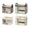 Book Storage Bag Waterproof Clear Storage Bag with Handles Foldable Storage Pouch