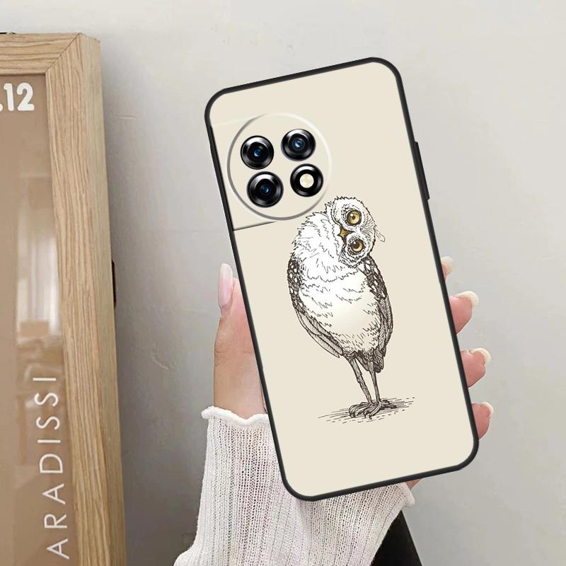 Süße Eulen-Cartoon-Hülle für OnePlus Nord 5 CE 3 4 Lite N20 N30 OnePlus 13T 13R 12R 10T 10R 10 11 12 13 15 Abdeckung