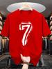 Summer Unisexs 100 Cotton Casual Loose Digital 7Pattern Printed Comfortable Sports Round Neck Short Sleeve Tshirt Top