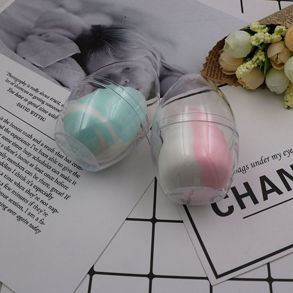 Women Professional Transparent Makeup Tool Storage Box Puff Holder Egg Puff Case Sponge Egg Box