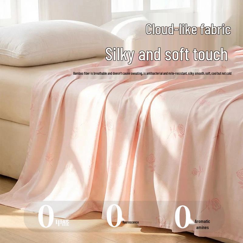 Bamboo Ice Silk Cooling Blanket for Office and Summer