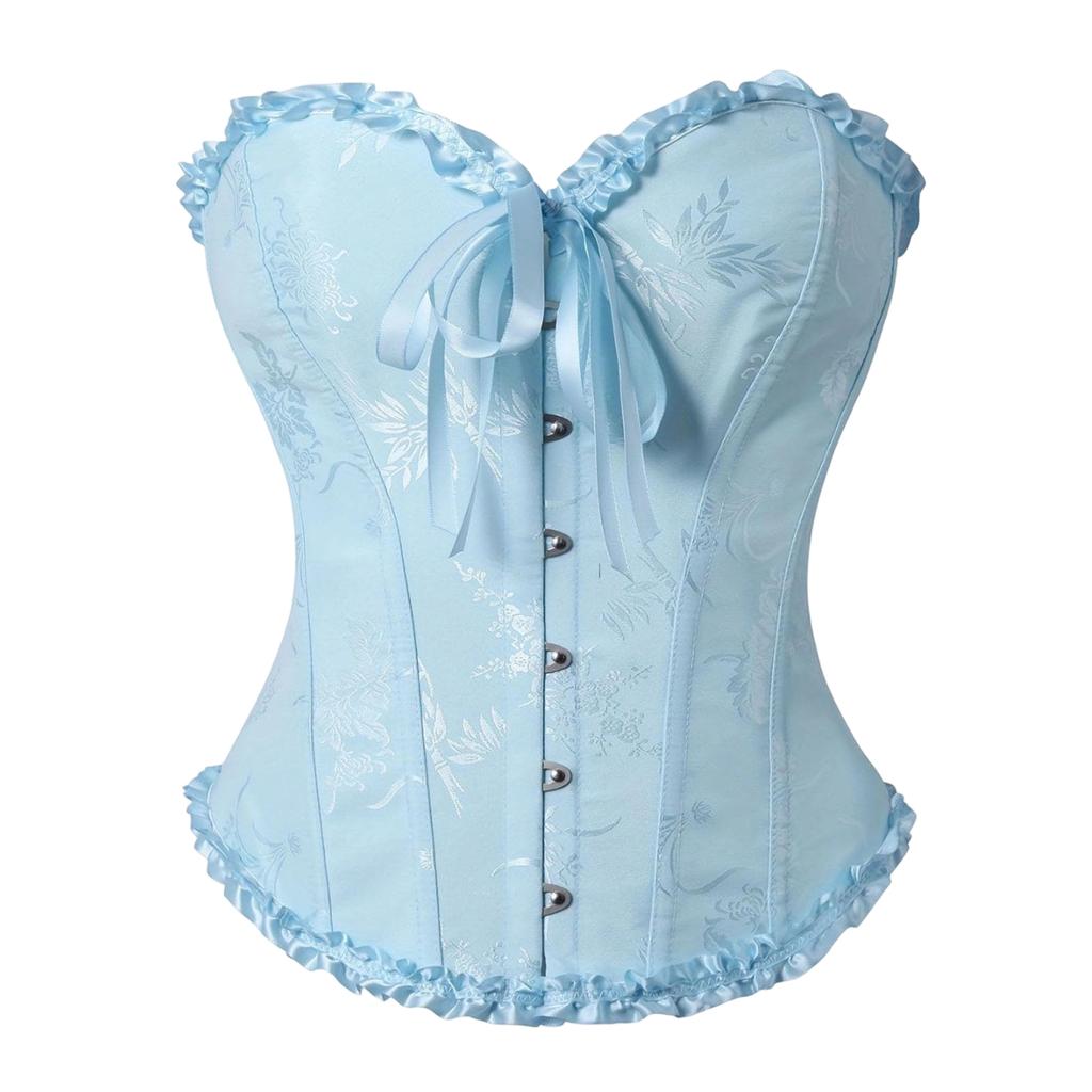 Women's Corset Top with Lace-Up Front Bustier Shapewear for Daily Wear
