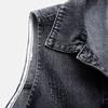 Black Denim Vest Women's Short Coat Large Pocket Sleeveless Vest Korean Style Spring and Summer Simple All-match Loose Top