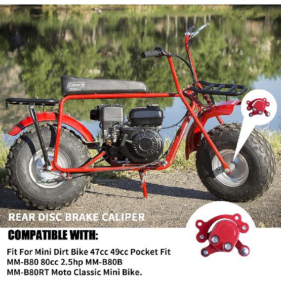 Rear Disc Brake Caliper with Brake Pads Replacement Compatible with Baja Doodlebug Dirtbug 97cc 2.8HP DB30 Kids Mini Dirt Pocket Bike Electric Razor