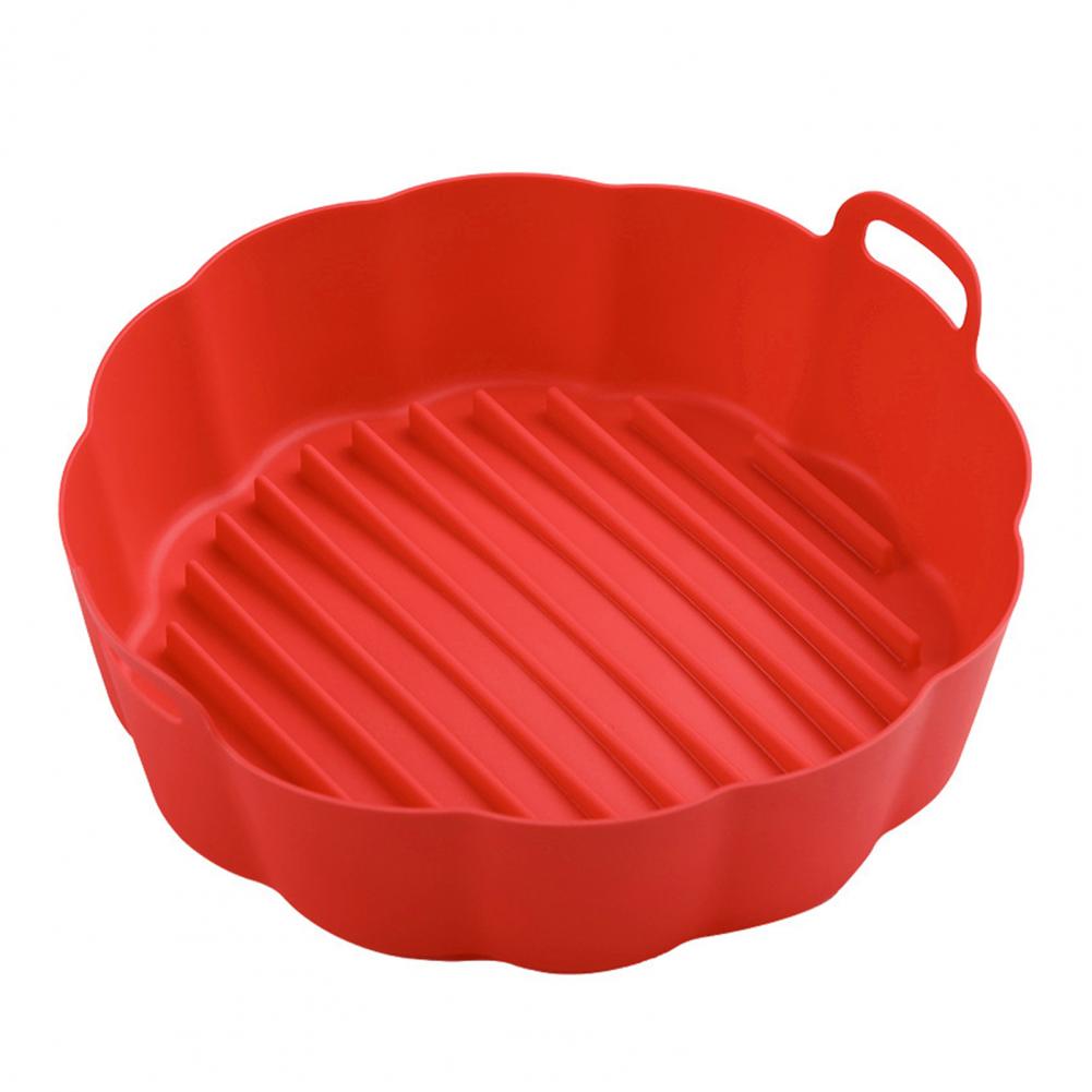 Air Fryer Liner Silicone Baking Tray High Temperature Resistant Pizza Pan Air Fryer Basket Accessory