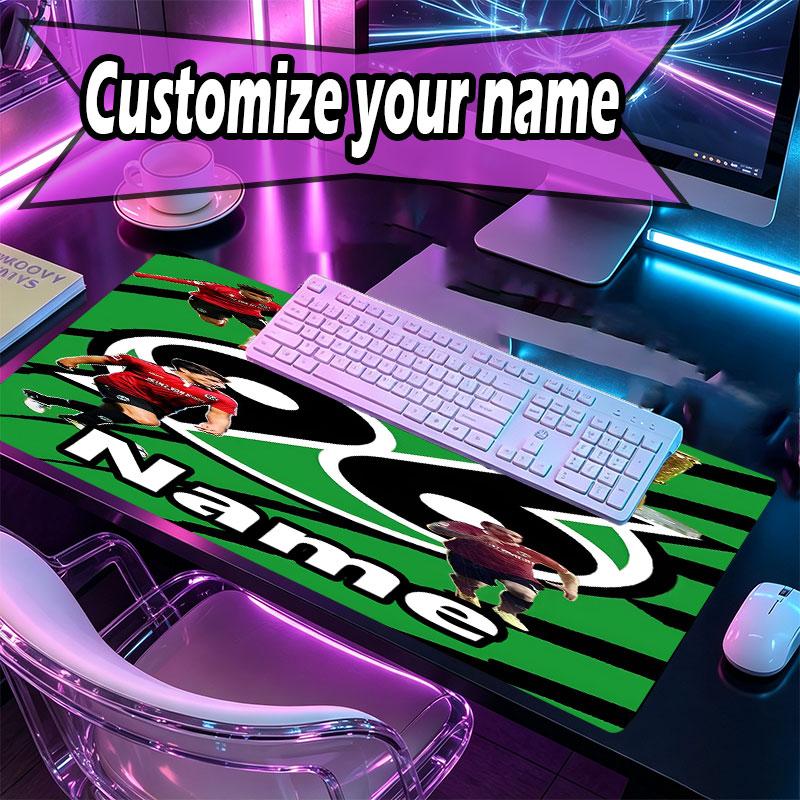 Custom Name Personalized Hannover 96 Football Pattern Mousepad, Laptop PC Desk Mat, Decorative Desk Mat for Home Keyboard Pad Gift