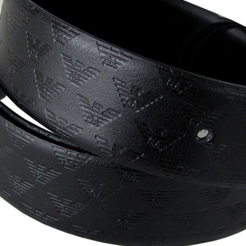 Emporio Armani Opasek černý, šířka Stringer System, kompatibilní, oboustranný, Y4S074 YKL2J 88001, pánský, 3,5 cm [Položka]