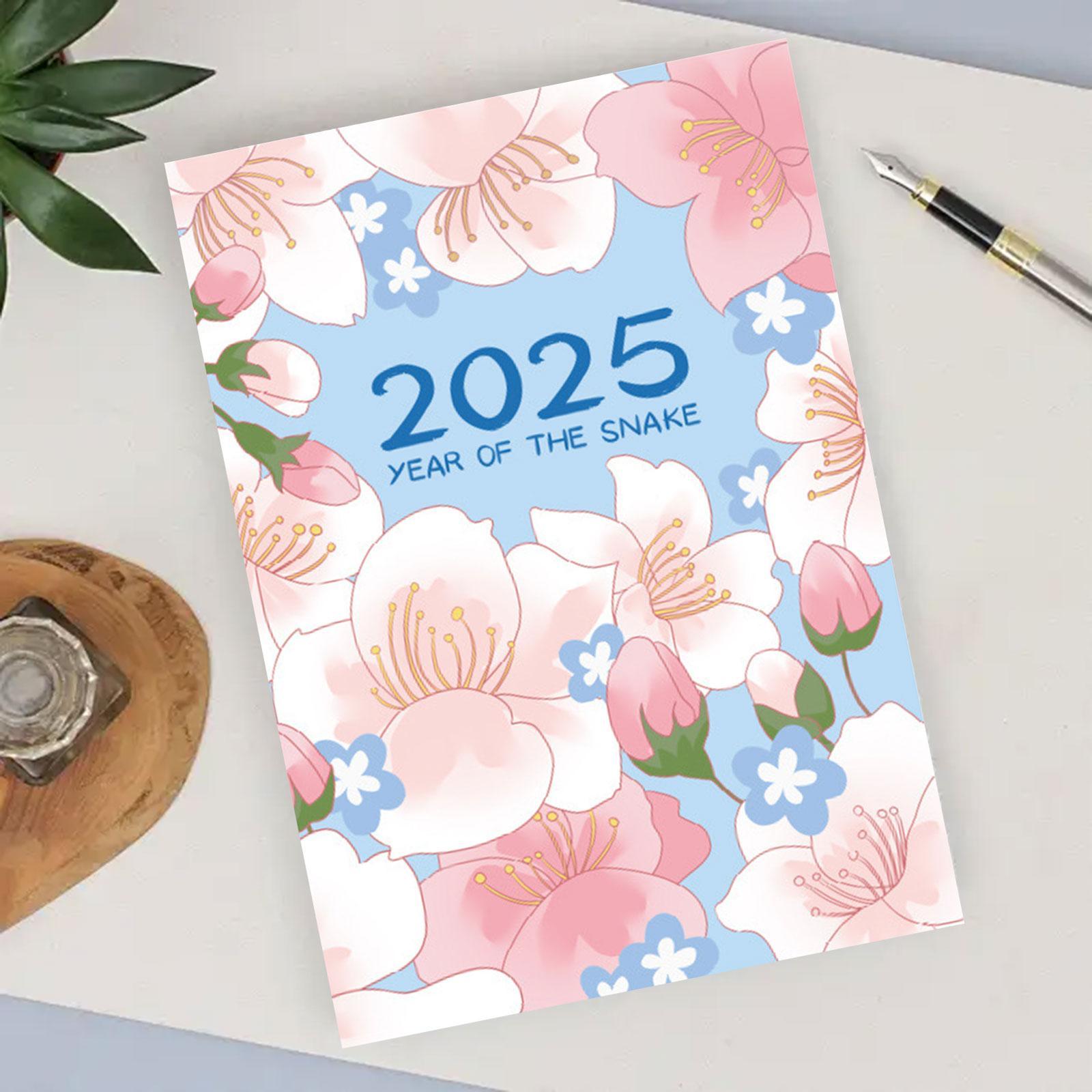 2025 Planner Notebook Portable Gift Schedule Notebook Year Monthly Daily Planner Academic Planner for Studio Business, Office