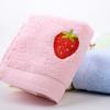 1Pc 25x25cm Small Kindergarten Cartoon Fruit Embroidered Cotton Soft Absorbent Children Kids Baby Square  Face Towel