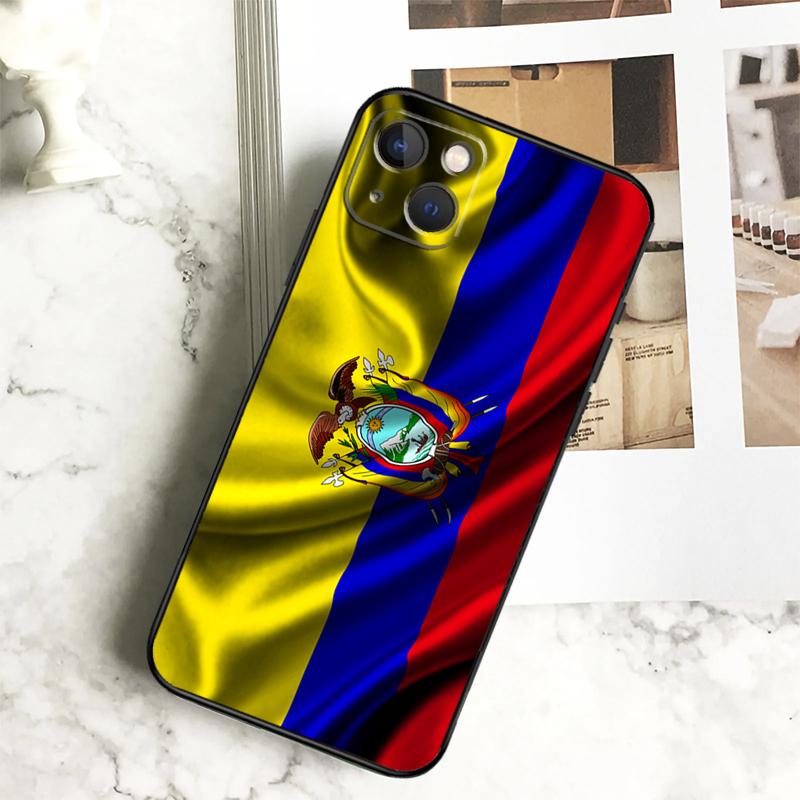 Ecuador Flag Phone Case For iPhone 15 16 14 Plus 13 12 Mini 11 Pro Max X XR XS Max 7 8 Back Cover