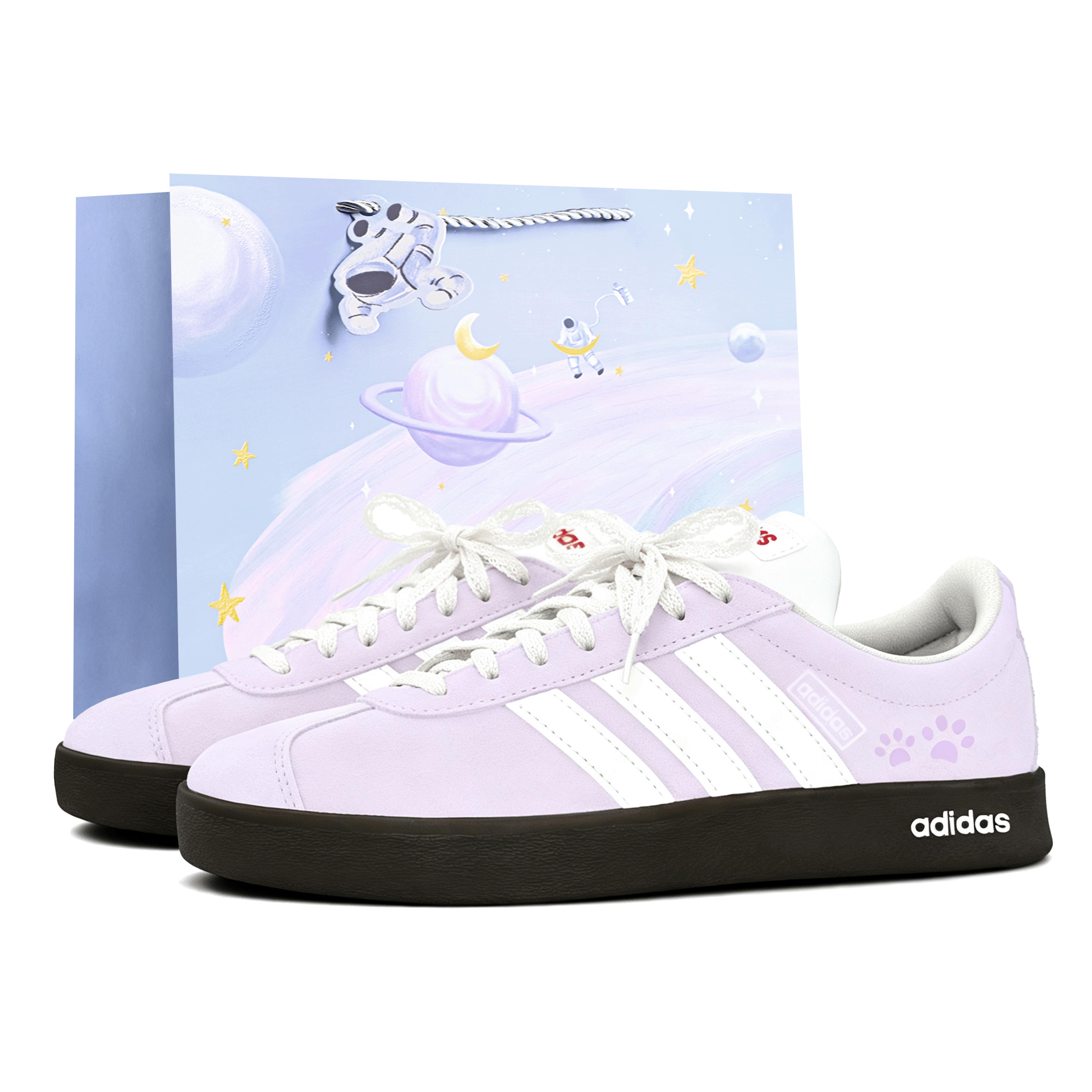 

Adidas VL COURT 2.0 Low top Skateboard Shoes Unisex Purple HQ1802(Team138-LD) 40