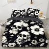 3D Print Skull Bedding Set Boys Girls Twin Queen King Size Duvet Cover Pillowcase Bed Boys Adult Home Textileextile Luxury Gift