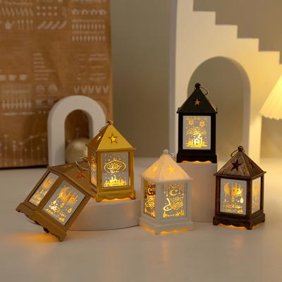 Ramadan-Laterne, LED-Desktop-Lampe im Retro-Stil, einzigartiges Design, batteriebetrieben, dekorative Laterne, hängendes LED-Kerzenlicht