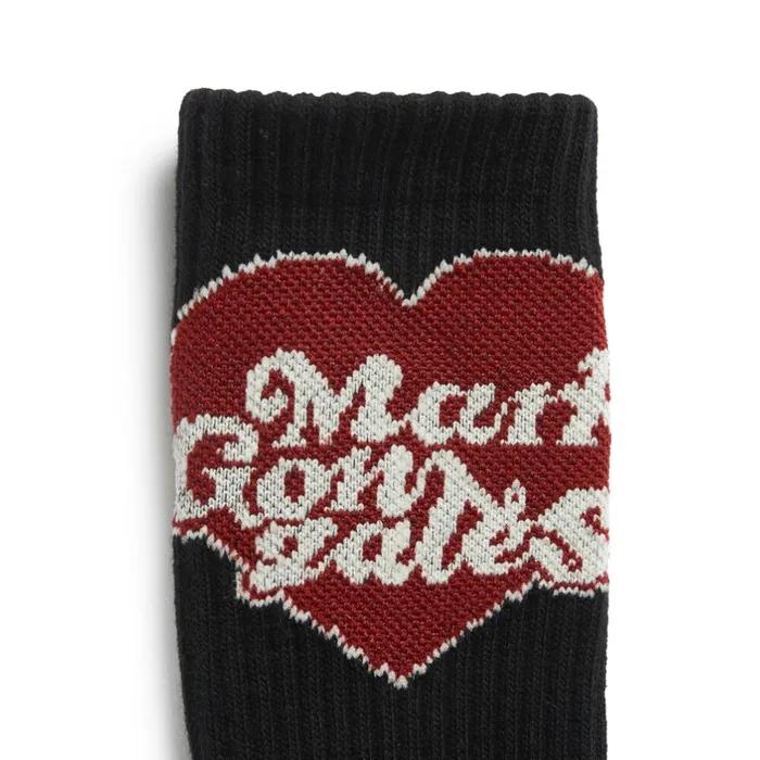 Heart Collection Graphic Socks - BLACK