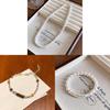 French Vintage Geometric Pearl Necklace With Floral Design For Office And Casual Wear