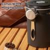 1.2L/1.5L Large Capacity Coffee Storage Container with Spoon Stainless Steel Coffee Bean Can Sealing Coffee Filling Food Storage