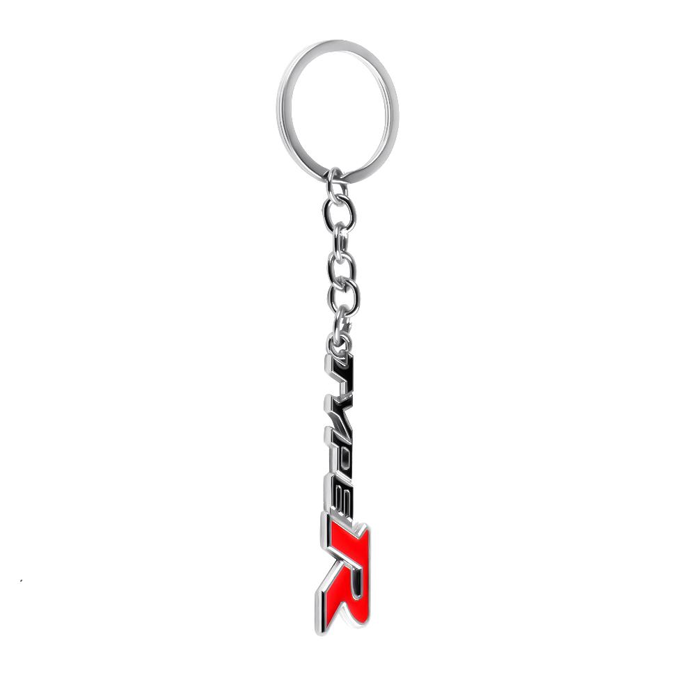 VFHJQ1 New Metal/Leather Keychain Hand-Woven Key Rope Key Ring Key Holder Gift For Honda Mugen Typer ACCORD Avancier Airwave Civic FK8