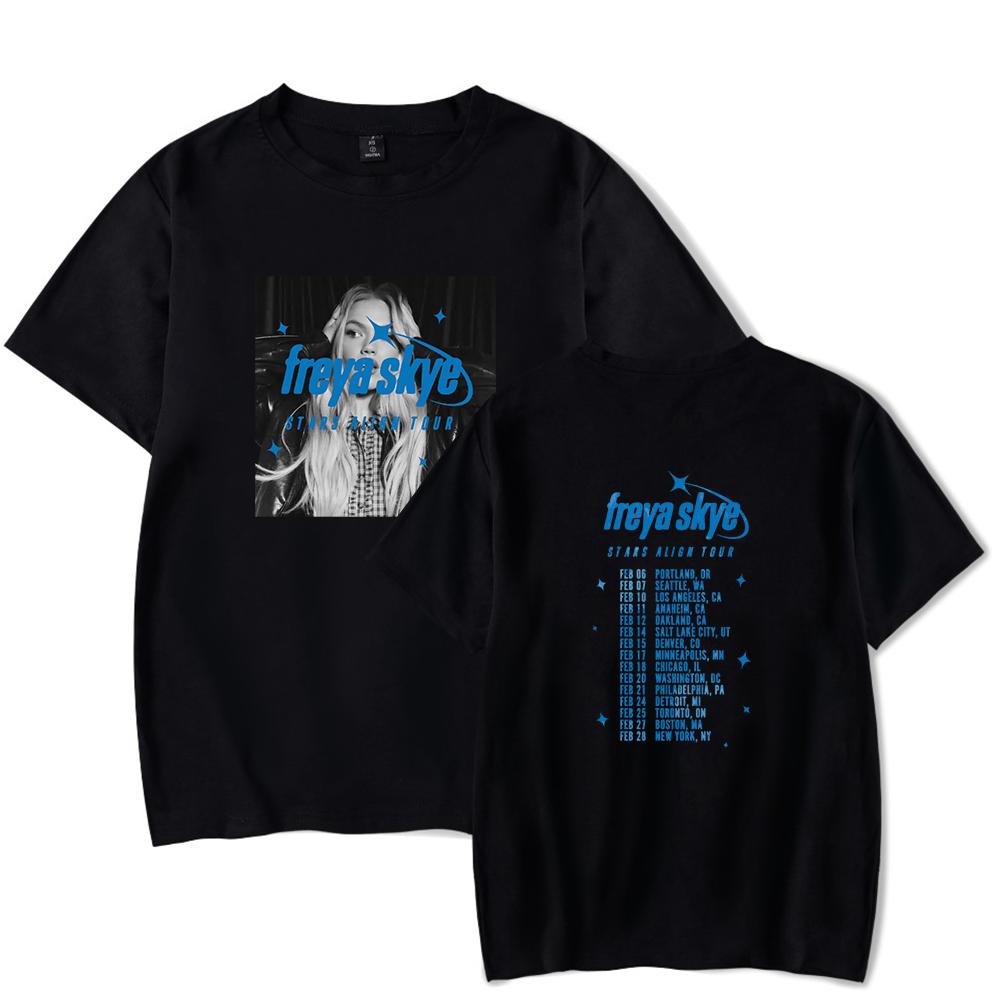 Freya Skye Stars Align TOUR 2026 Merch Maglietta 2026 tour Merch Top con Stampa Cool per Unisex e Donne Streetwear