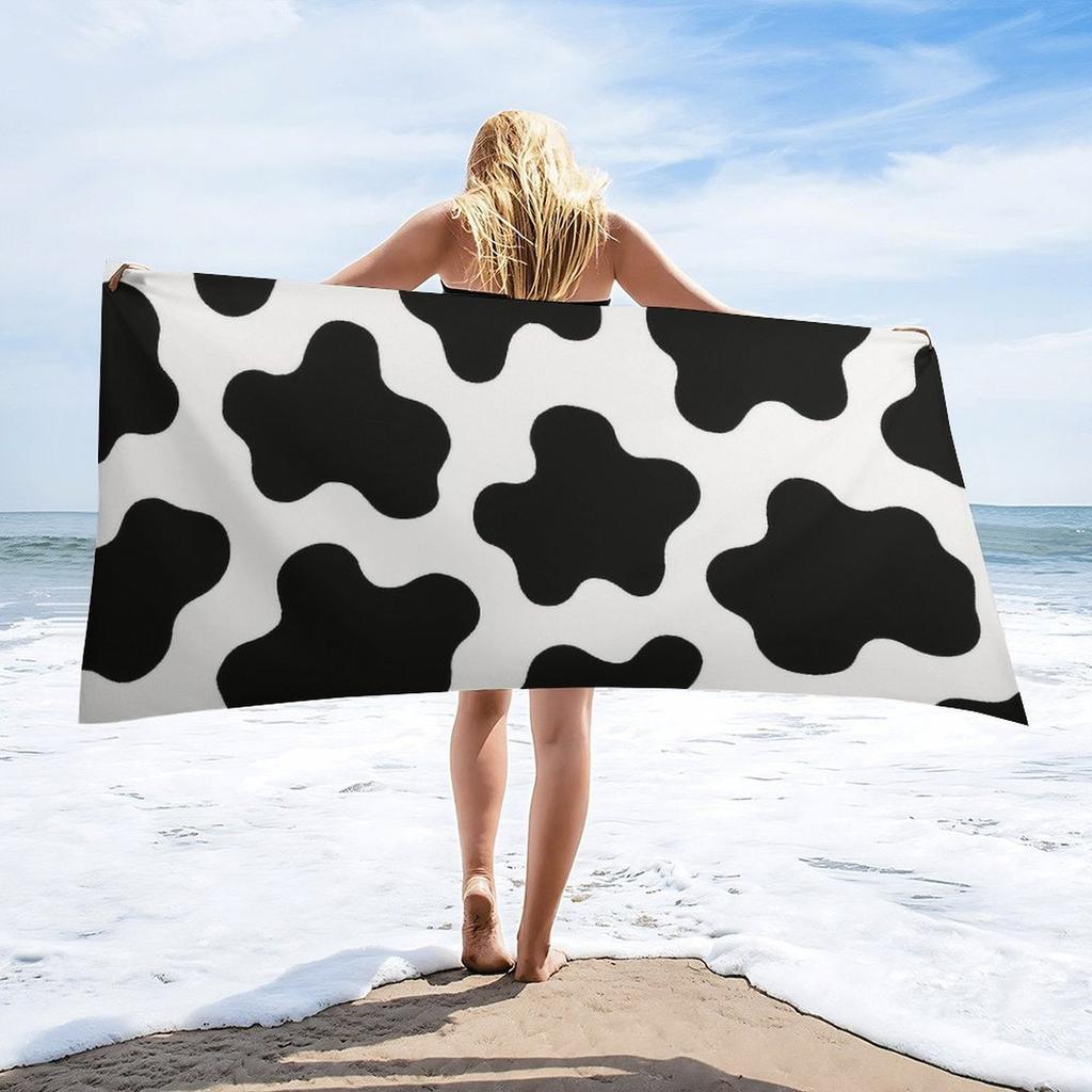 Black And White Pattern Designed Beach Towel Large Towel, Super Absorbent, Quick-Dry, Fashionable Decorative Beach Towel Bath