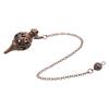 Vintage Copper Pendulum for Divination and Body Energy Balancing Meditation Tool with Chain Spiritual Accessory
