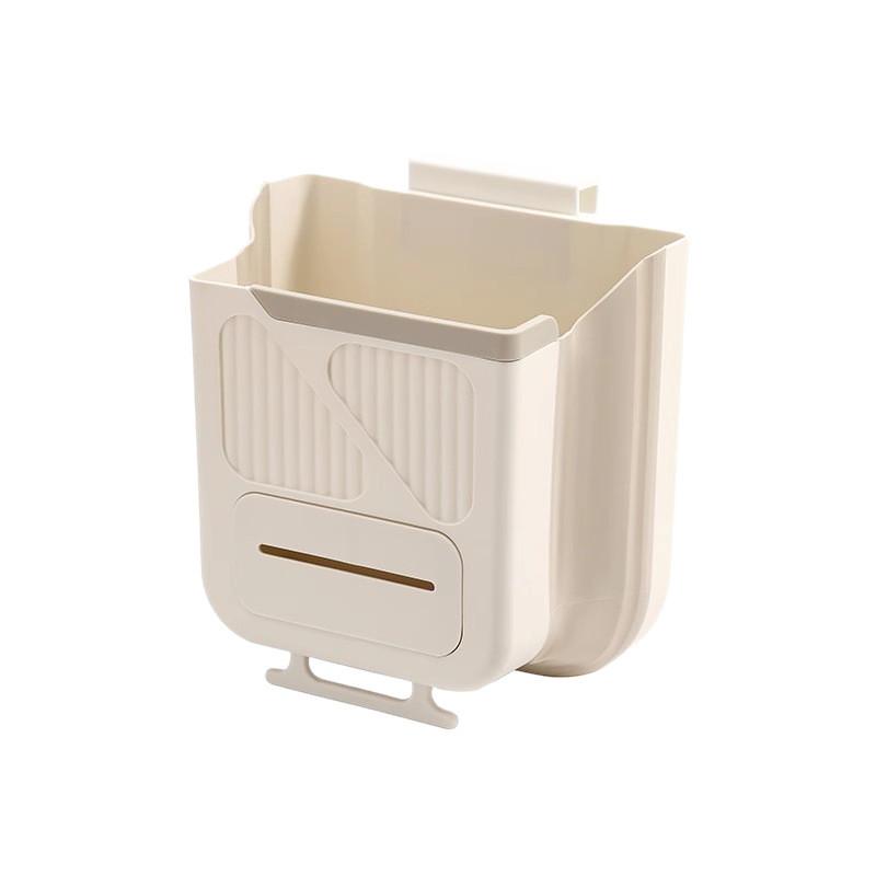 Kitchen Wall Mount Trash Can With Foldable Design For Home And Bathroom Use