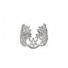 Chic 3D Snowflake & Heart Flower Open Ring – Versatile Stackable for Women