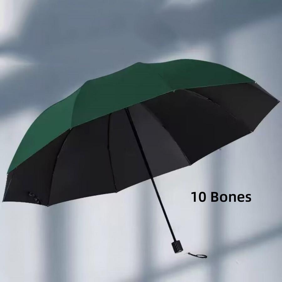115cm/45.28inch Fashion Simple Umbrella Strong Windproof All Weather Umbrella Large Size 10 Bone Men's Business Umbrella