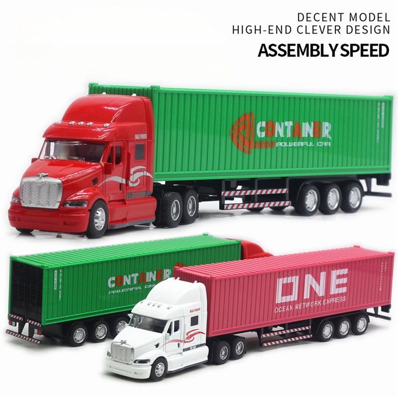 1/48 Big Size Container Truck Removable Windup Toy Children Gift