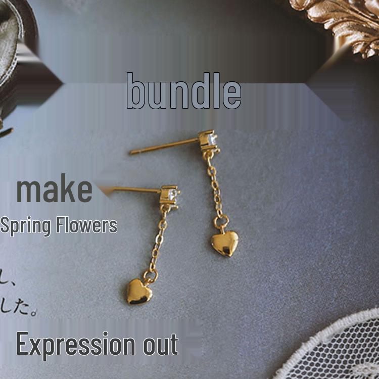 

Серьги-подвески из стерлингового серебра 925 пробы с золотым покрытием в форме персикового сердца – Изысканные, девичьи, универсальные украшения для женщин 925 Sterling Silver