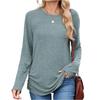 Women Tops Long Sleeve R-Neck Shirts Fall Fashion  Casual Business Tunic Blouses