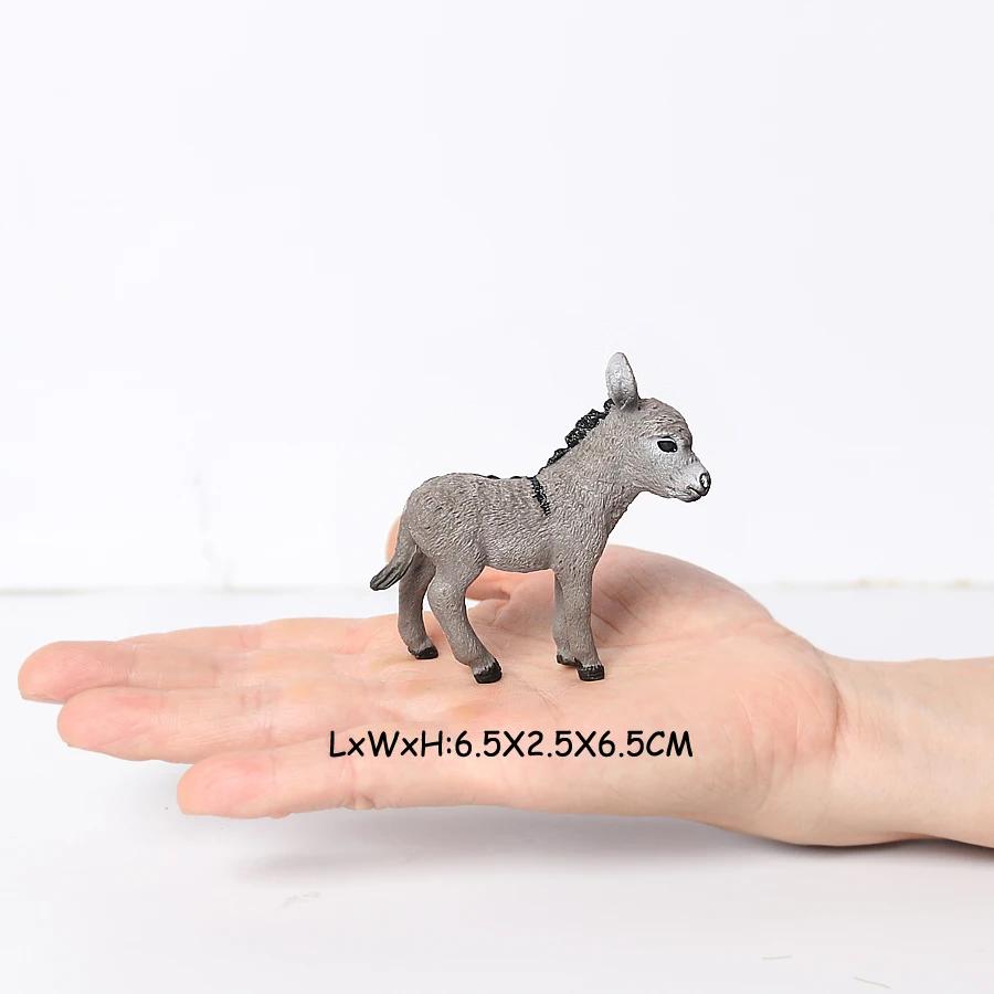 Modellino Asino Animali Giocattolo Figure Animali della Fattoria Action Figure Anime Regali per Bambini Giocattoli per Bambini Giochi Decorazioni Natalizie