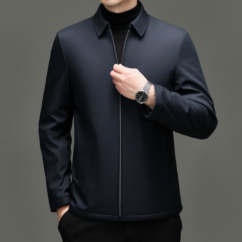 

Romon Men s Winter Lapel Thick Padded Business Jacket XL