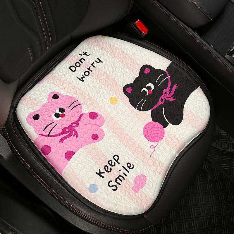 Cartoon Car Cooling Gel Seat Cushion - Breathable, Non-Slip, Four Seasons Comfort