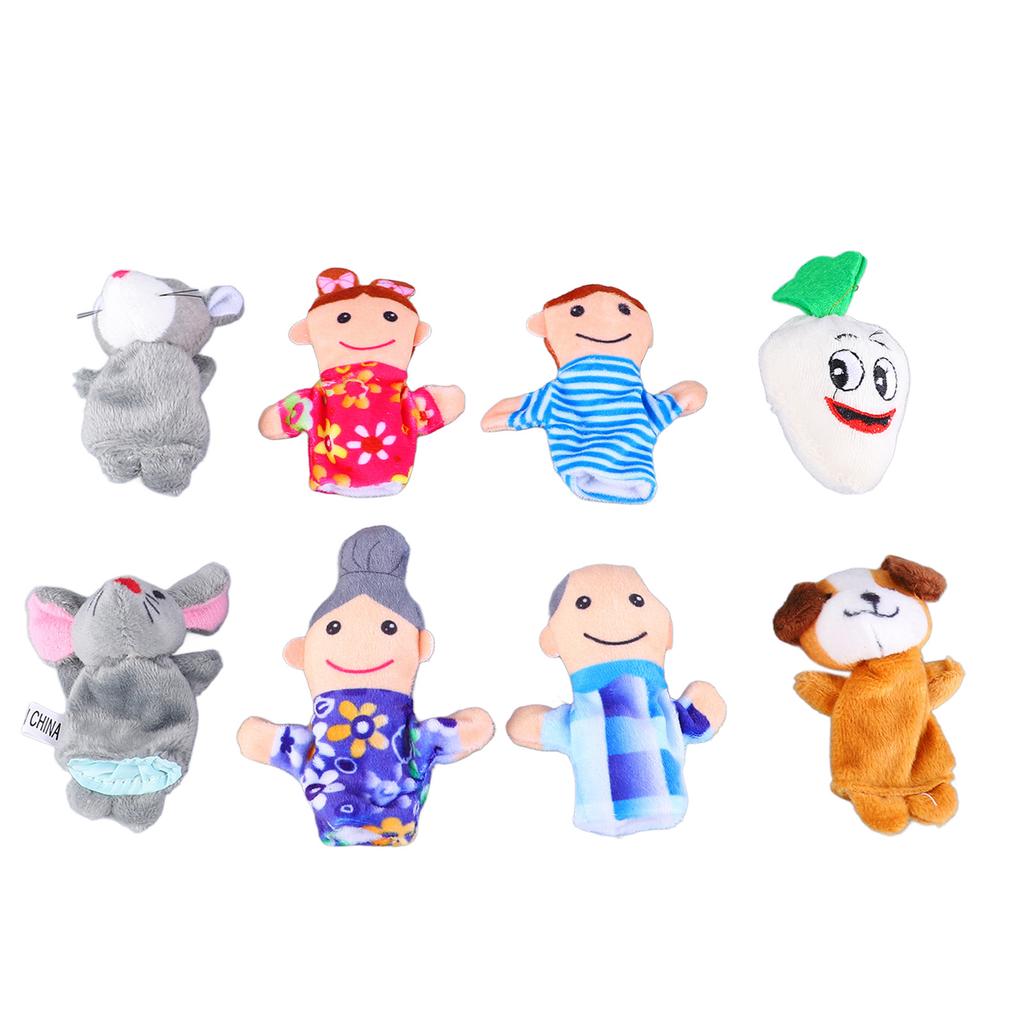 8 Stück Cartoon Tier Fingerpuppe Klein Tragbar Pädagogisches Fingerspielzeug für Kinder