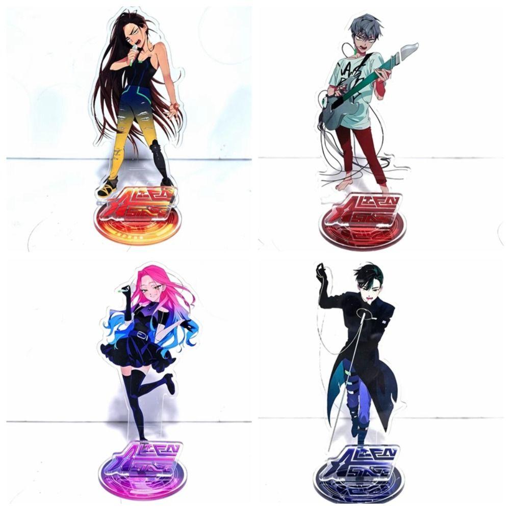 Kawaii Alien Stage Acrylic Stand Luka Mizi Room Decor Ivan Till Model Action Figure Desktop Ornaments Birthday Gift For Fans
