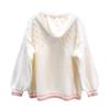Jmprs Cute Sweet Cardigan Sweaters Women Lazy Wind White Knitted Coats Long Sleeve Loose Female Japan Kawaii Elegant Hooded Tops